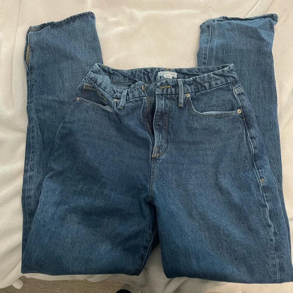 GOOD AMERICAN “Good Boy” High Waist Boyfriend Jeans womens size 4/27 - Picture 3 of 11